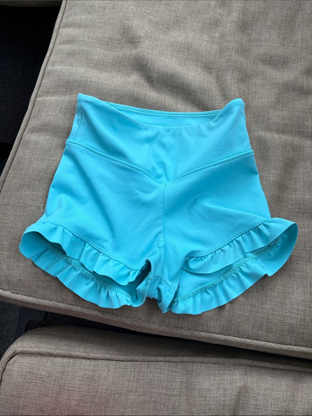 Tiger Friday Girls' High-Waist Ruffle Active Shorts - Turquoise